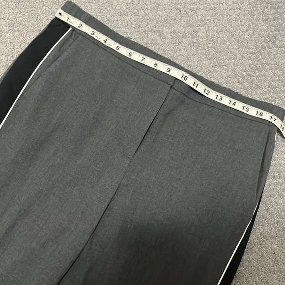 Ann Taylor Side Stripe Track Pants Gray Black Large - Picture 8 of 14
